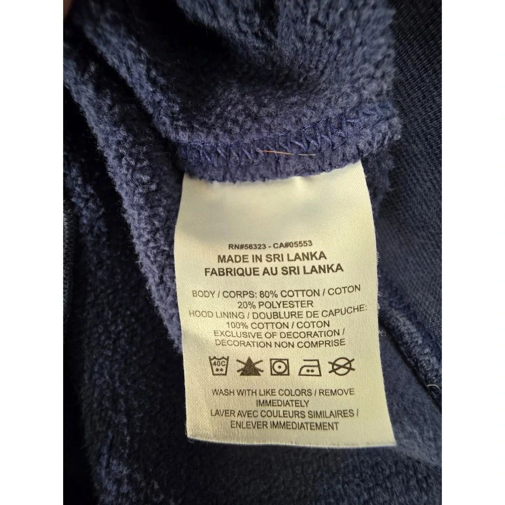 Nike Mens Small Navy Blue Pullover Hoodie Fleece Sweatshirt Embroidered Logo S